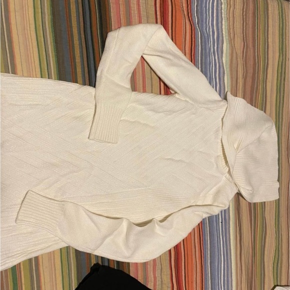 Le Chateau off-white long sleeve split turtleneck , form fitting
- size Xsmall - Picture 3 of 4